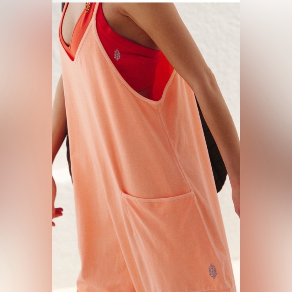 FP Movement by Free People Peach Pastel Neon Jumpsuit - Picture 4 of 5